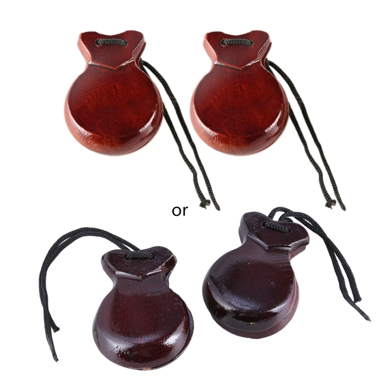 Castanet Flamenco - 2 Pcs 나무 스페인어 캐스터네츠 플라멩코