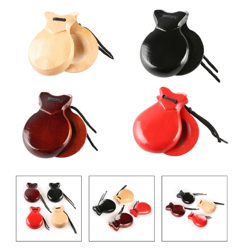 Castanet Flamenco - 2Pcs 전통 캐스터네츠 스페인어 캐스터네츠 플라멩코