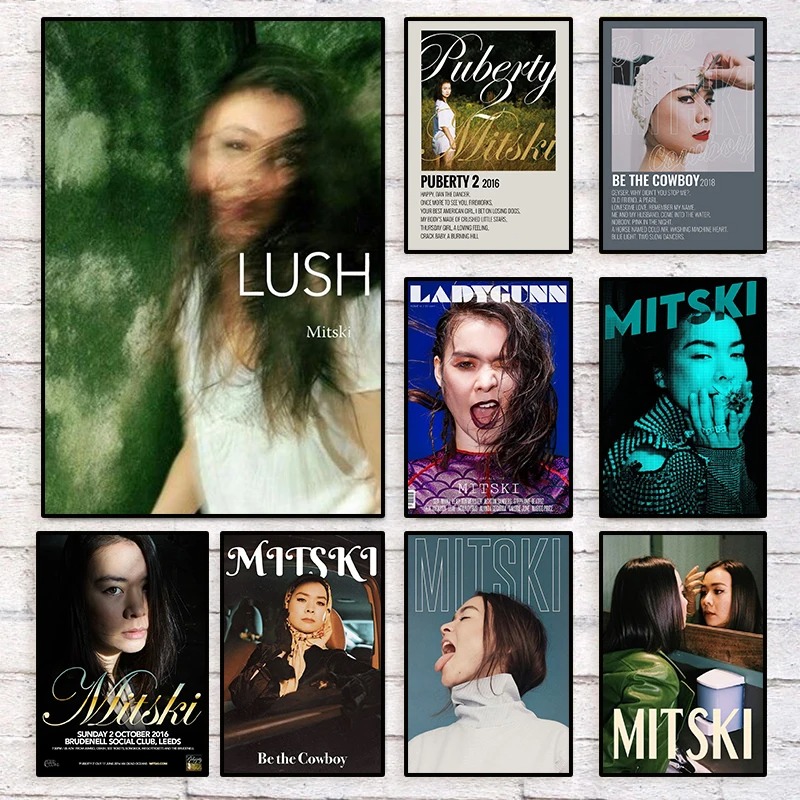 미국 팝 가수 MITSKI 아트 포스터, 음악 앨범,  - Musical Instrument Painting 리뷰 및 가격