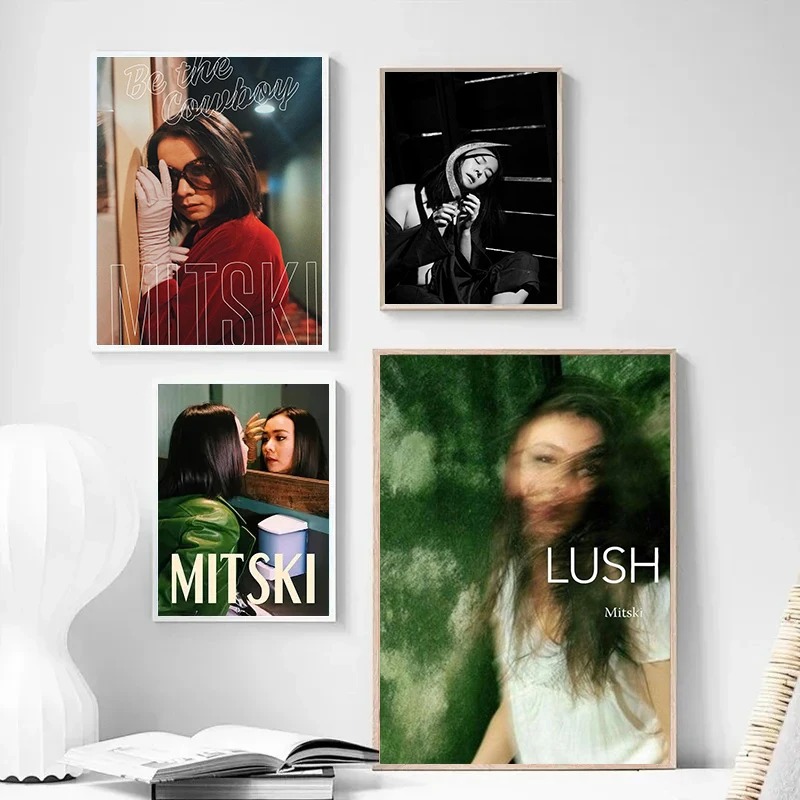 미국 팝 가수 MITSKI 아트 포스터, 음악 앨범,  - Musical Instrument Painting 리뷰 및 가격