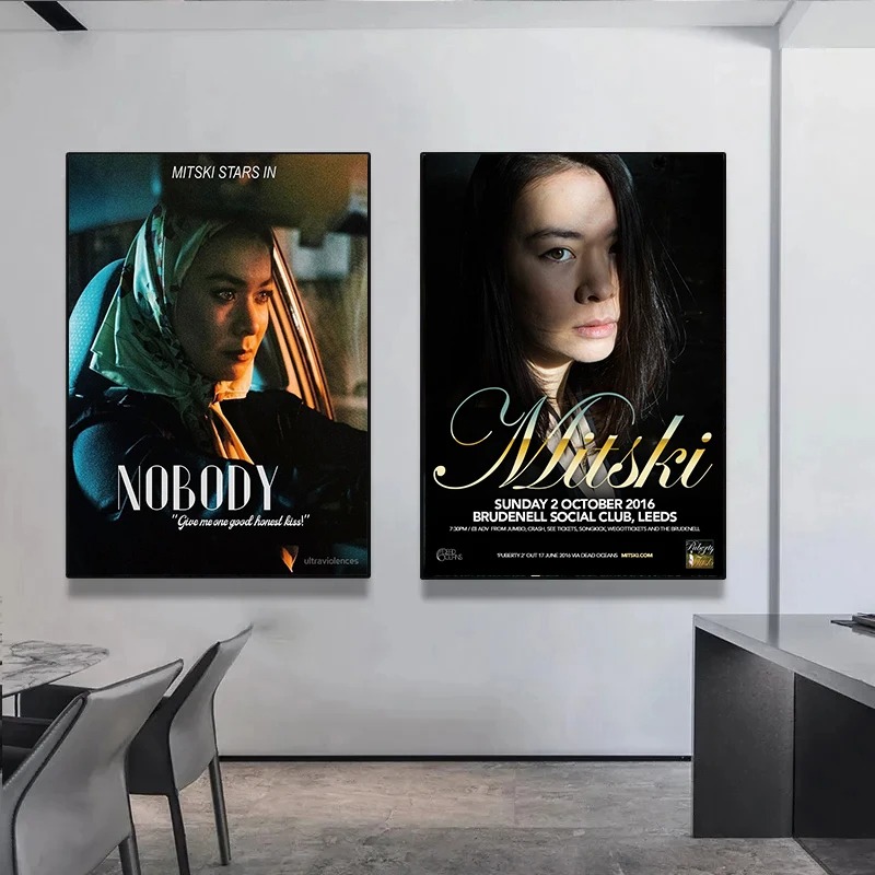 미국 팝 가수 MITSKI 아트 포스터, 음악 앨범,  - Musical Instrument Painting 리뷰 및 가격