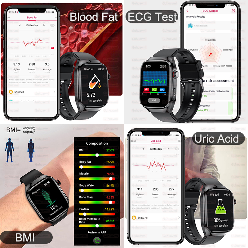 2025년 신형 고정밀 스마트워치 오관검사 ECG 실시 - Musical Instrument In English 리뷰 및 가격