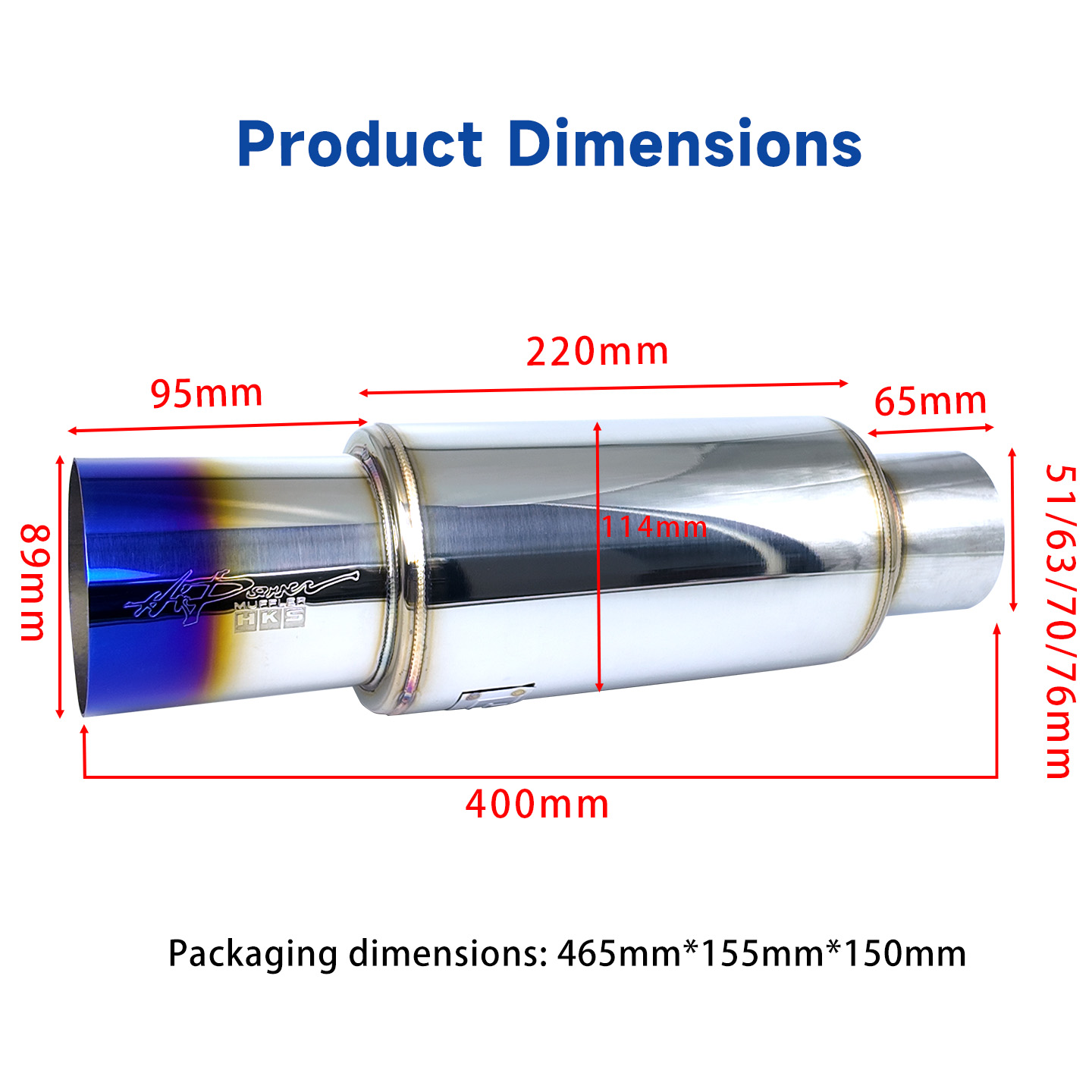 HKS 51 63 70 76-89mm 스테인리스 스틸  - Musical Instrument Pipe 리뷰 및 가격