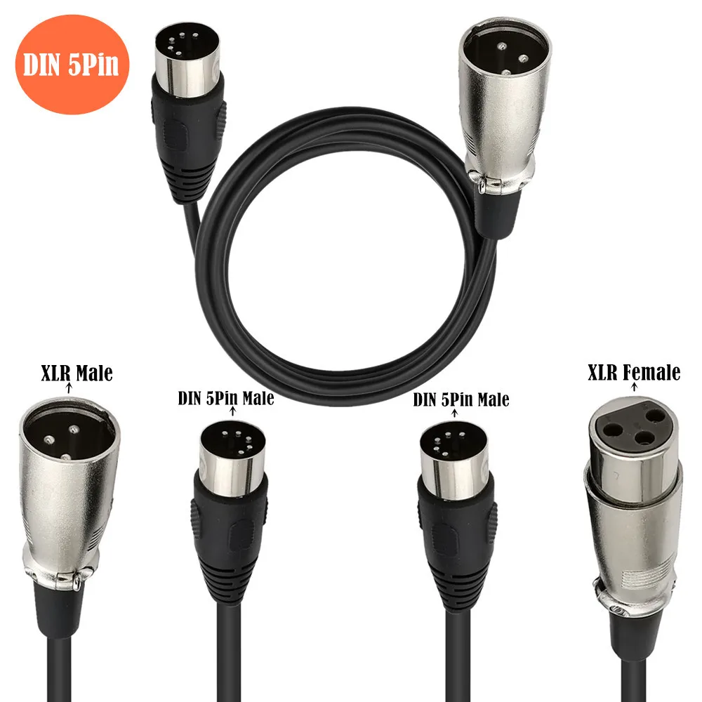 MIDI-XLR 어댑터 케이블 DIN 5핀-XLR 3핀 - Musical Instrument Videos 리뷰 및 가격