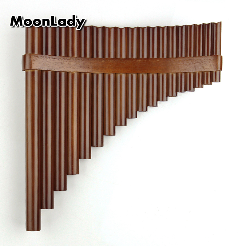18개의 대나무로 만든 팬 플루트, 갈색 팬 플루트,  - Musical Instrument Pipe 리뷰 및 가격