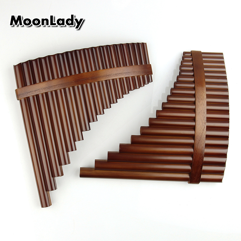 18개의 대나무로 만든 팬 플루트, 갈색 팬 플루트,  - Musical Instrument Pipe 리뷰 및 가격