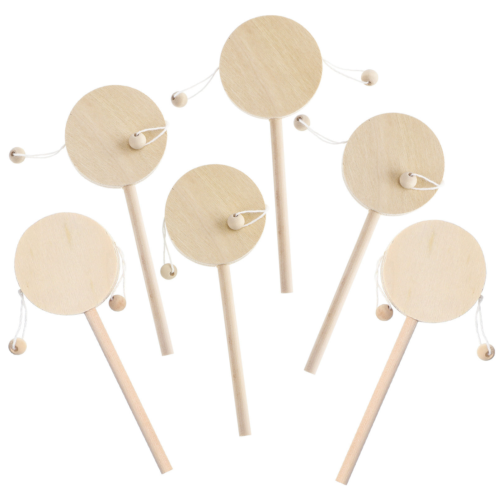 1세트 나무 딸랑이 드럼 DIY 미완성 페인팅 쉐이킹  - Musical Instrument Painting 리뷰 및 가격